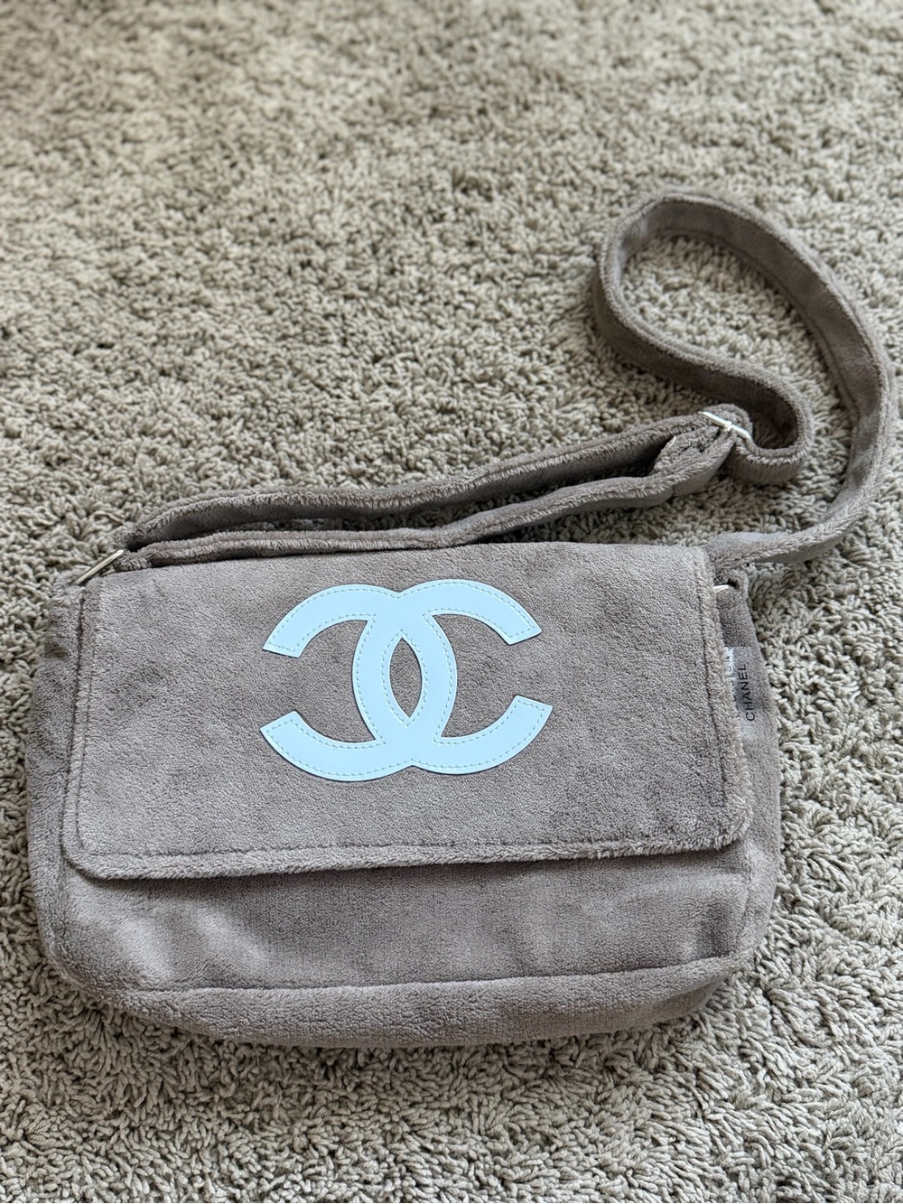 CHANEL Novelty Puch Frizzy Fluffy Crossbody Bag